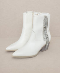 Kelly Rhinestone Fringe Bootie