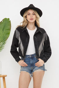 Billie Denim Fringe Jacket