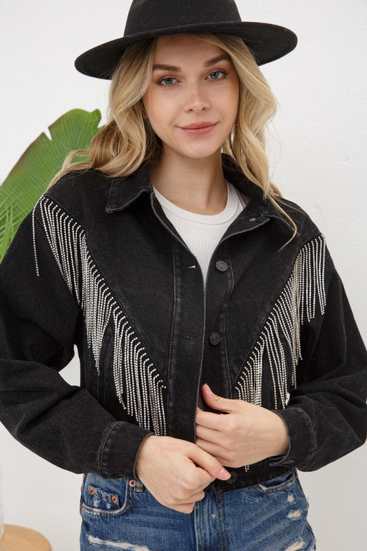 Billie Denim Fringe Jacket