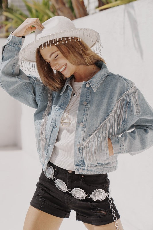 Billie Denim Fringe Jacket