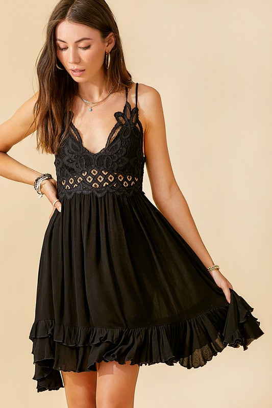 Lauren Crochet Lace Dress