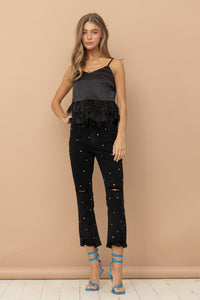 Bonnie Studded Rhinestone Jeans