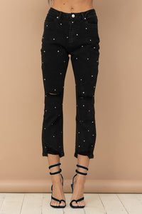 Bonnie Studded Rhinestone Jeans