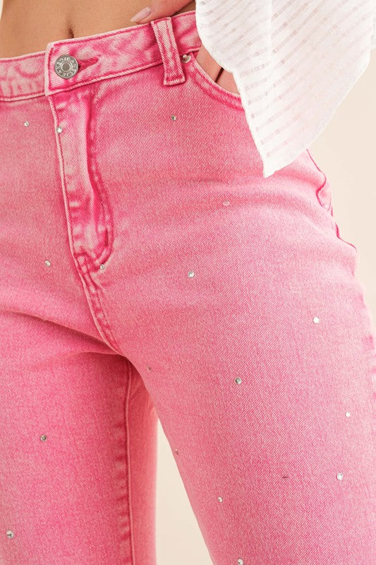 Bonnie Studded Rhinestone Jeans