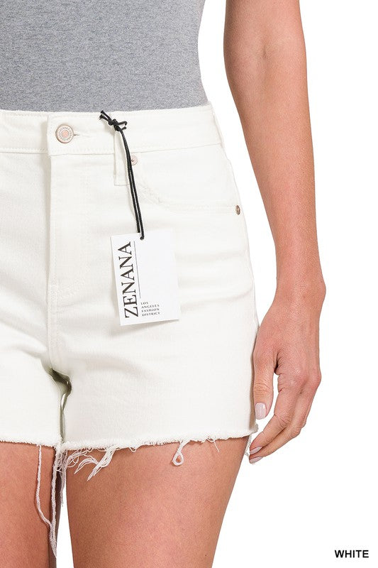 White Denim Shorts