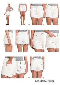 White Denim Shorts