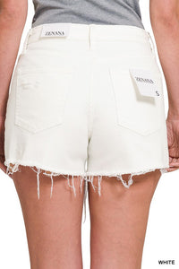 White Denim Shorts