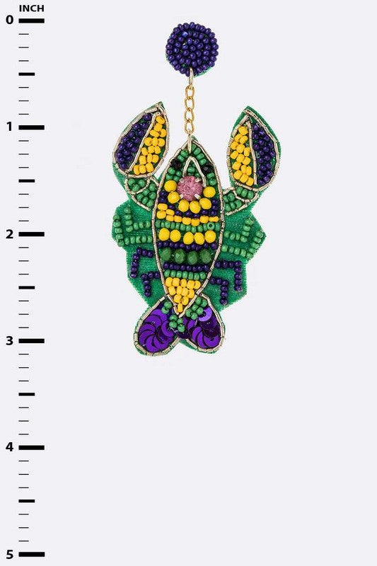 Mardi Gras Crawfish Iconic Earrings