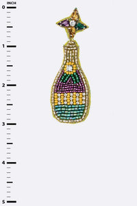 Mardi Party Beaded Earrings