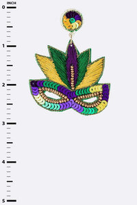 Mardi Gras Mask Earrings