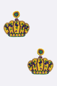 Crown Beaded Earrings