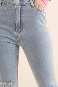 Bonnie Studded Rhinestone Jeans