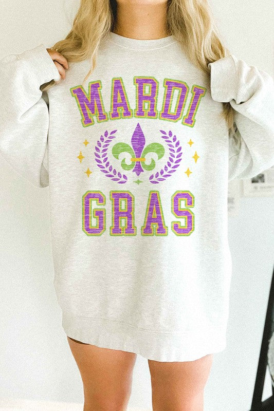 Mardi Gras Party Oversized Sweatshirt