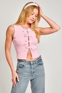 Belle Satin Bow Top