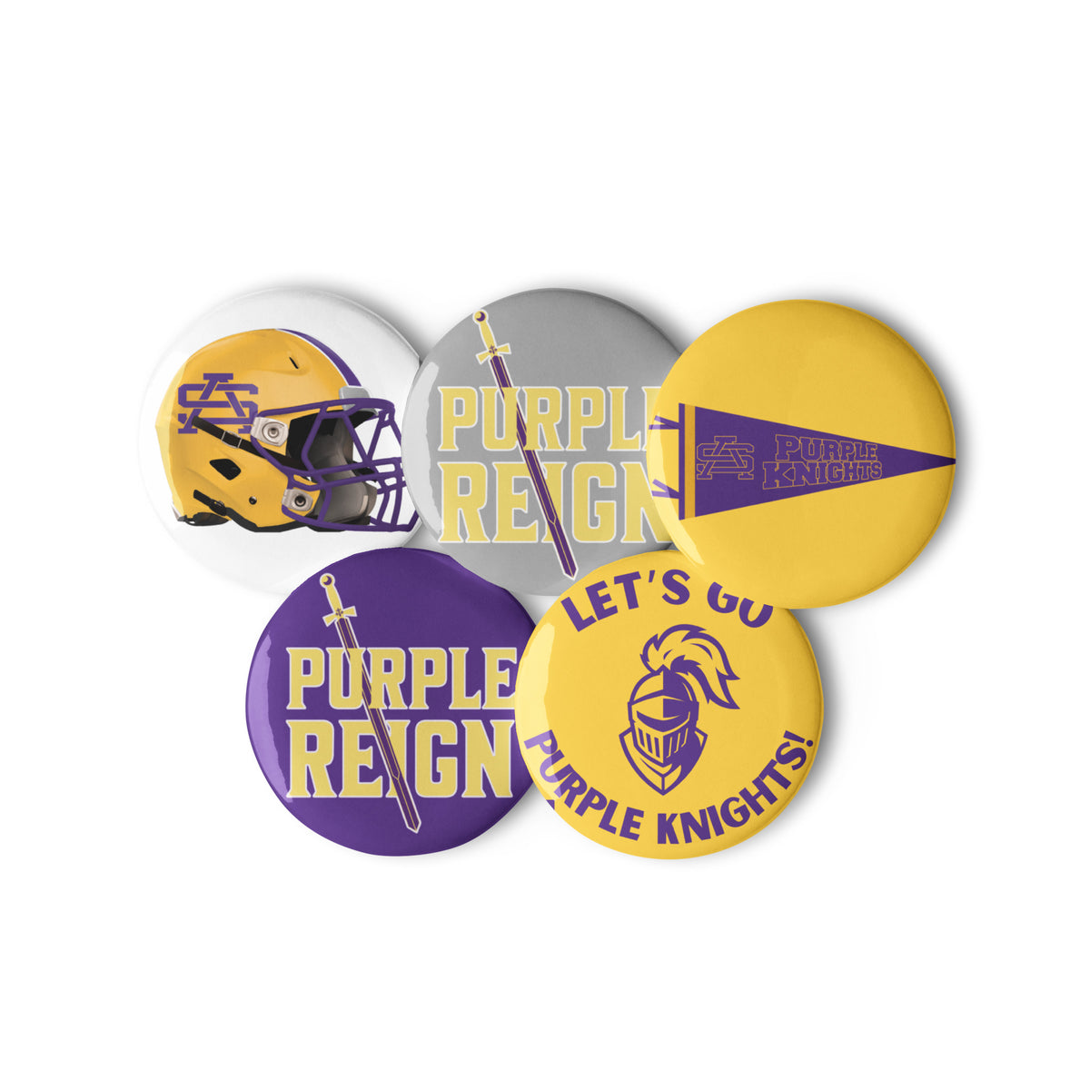 Purple Knights Button Set