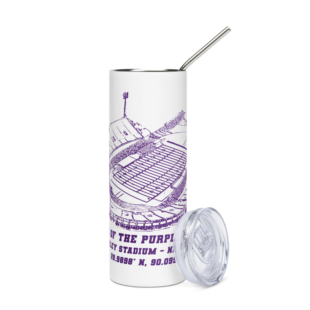 Home of the Purple Knights stainless steel tumbler