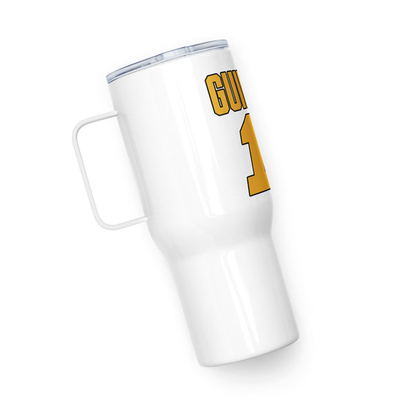 Travel mug with a handle