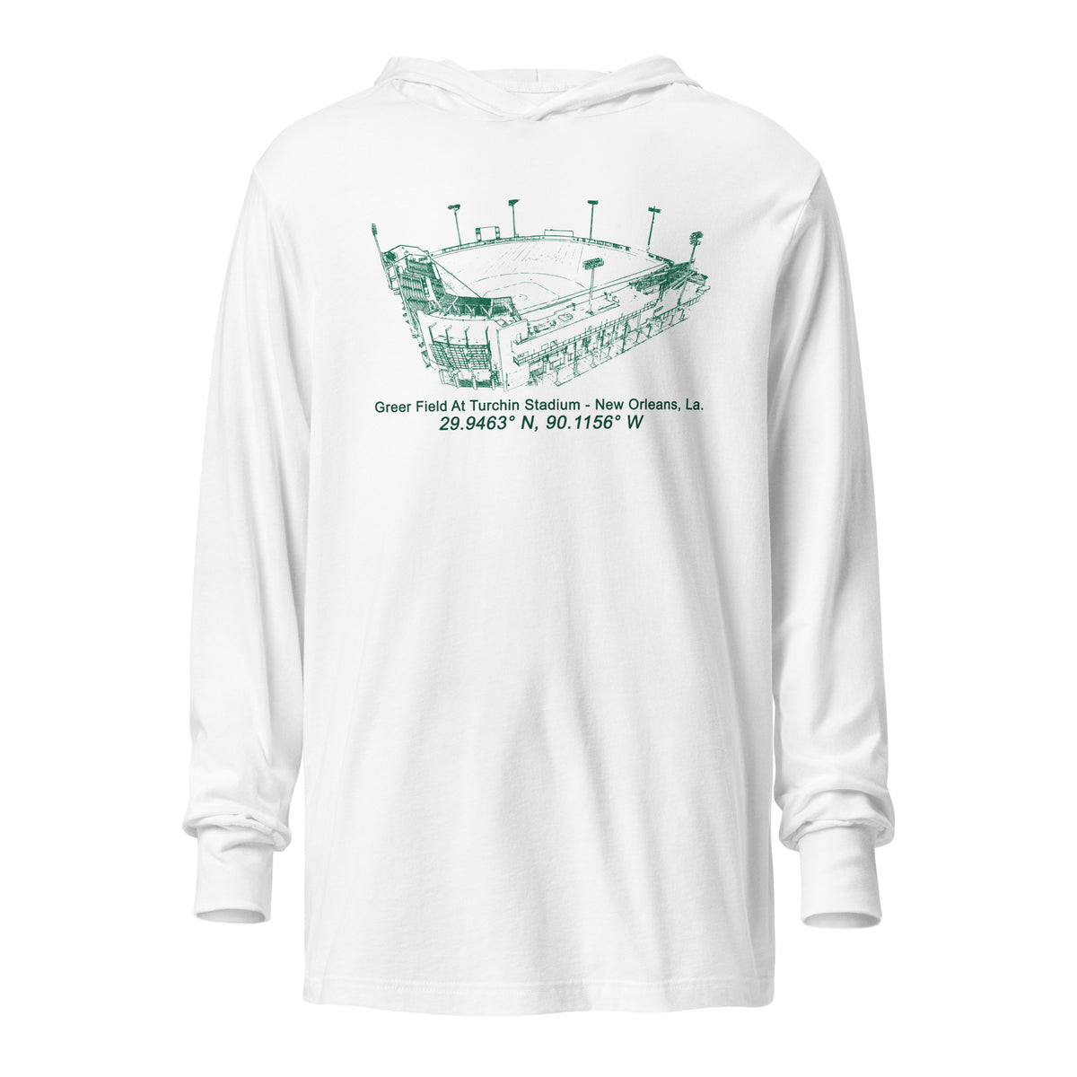 Greer Field Lightweight Hooded Tee- Green