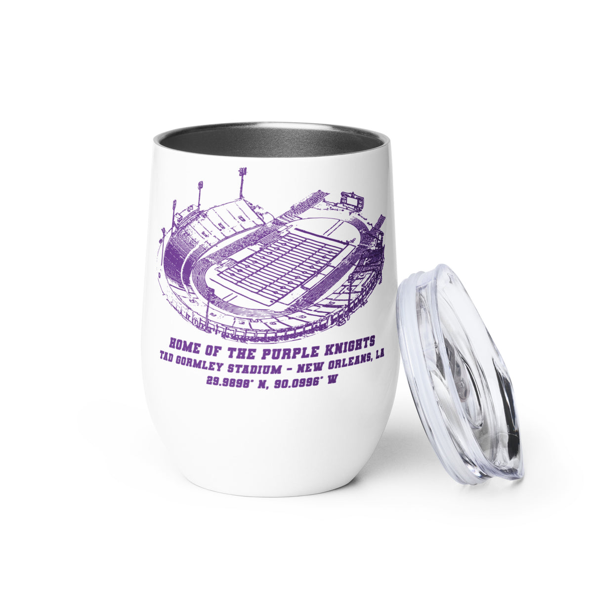 Home of the Purple Knights Wine tumbler