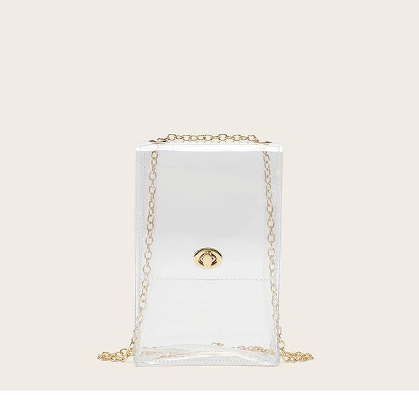 Clear Crossbody Bag in White – K Posh Boutique