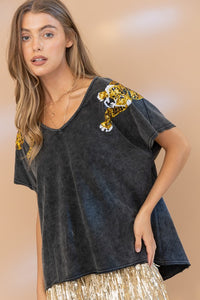 Tiger Prowl Sequin Top